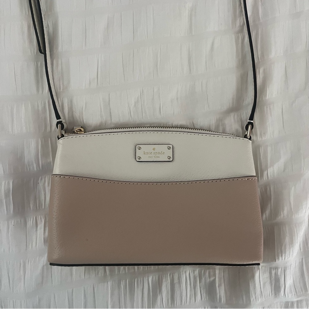 Kate Spade Cream & Pink Beige Crossbody Bag